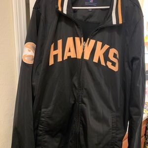Atlanta Hawks Black and Orange Track Jacket